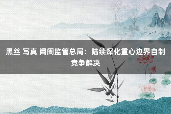 黑丝 写真 阛阓监管总局：陆续深化重心边界自制竞争解决