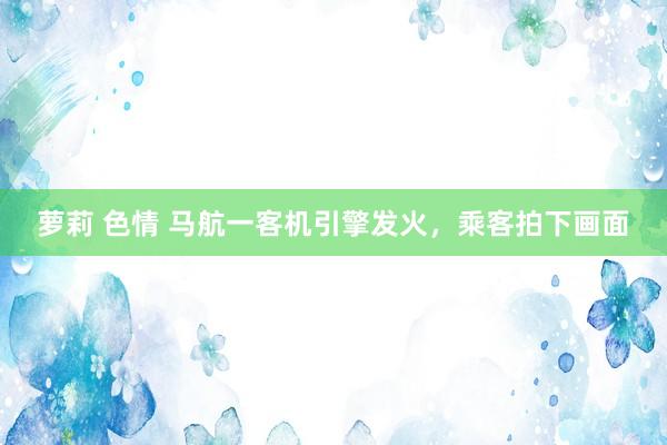 萝莉 色情 马航一客机引擎发火，乘客拍下画面