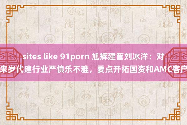 sites like 91porn 旭辉建管刘冰洋：对来岁代建行业严慎乐不雅，要点开拓国资和AMC客户