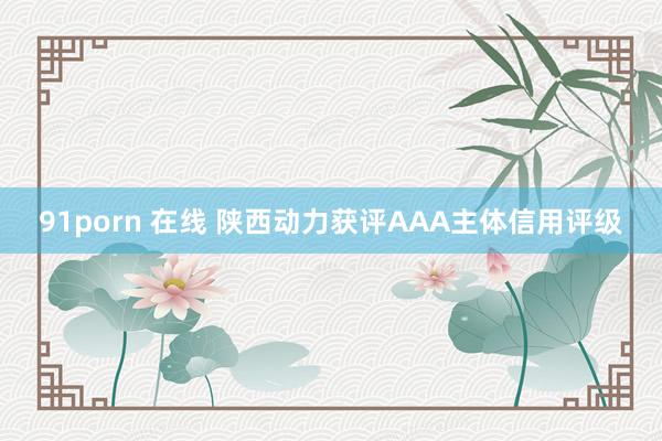 91porn 在线 陕西动力获评AAA主体信用评级