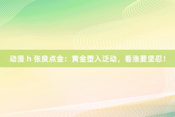 动漫 h 张良点金：黄金堕入泛动，看涨要坚忍！