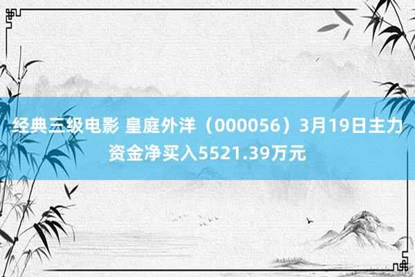 经典三级电影 皇庭外洋（000056）3月19日主力资金净买入5521.39万元