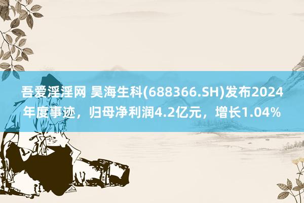 吾爱淫淫网 昊海生科(688366.SH)发布2024年度事迹，归母净利润4.2亿元，增长1.04%
