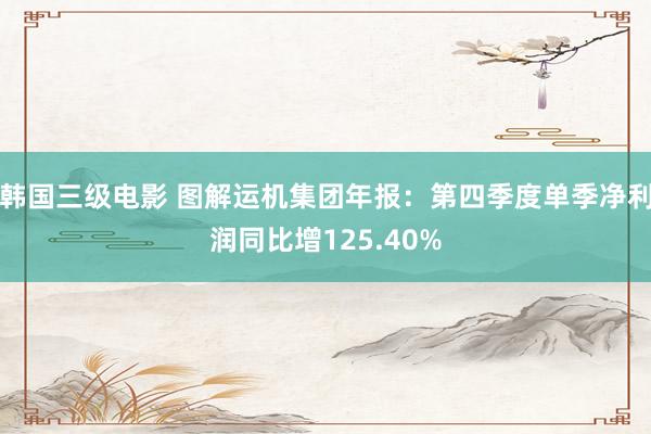韩国三级电影 图解运机集团年报：第四季度单季净利润同比增125.40%