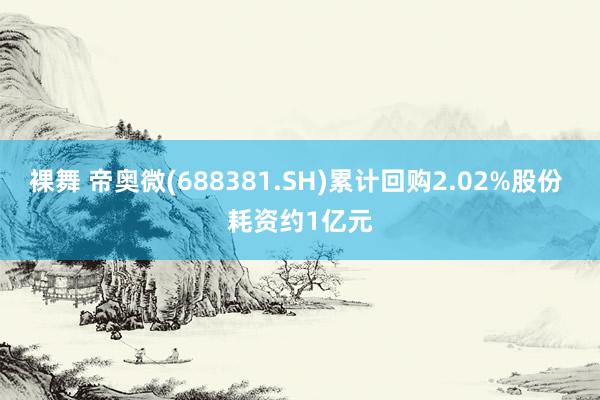 裸舞 帝奥微(688381.SH)累计回购2.02%股份 耗资约1亿元