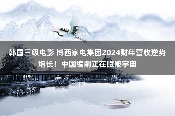 韩国三级电影 博西家电集团2024财年营收逆势增长！中国编削正在赋能宇宙