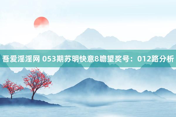 吾爱淫淫网 053期苏明快意8瞻望奖号：012路分析